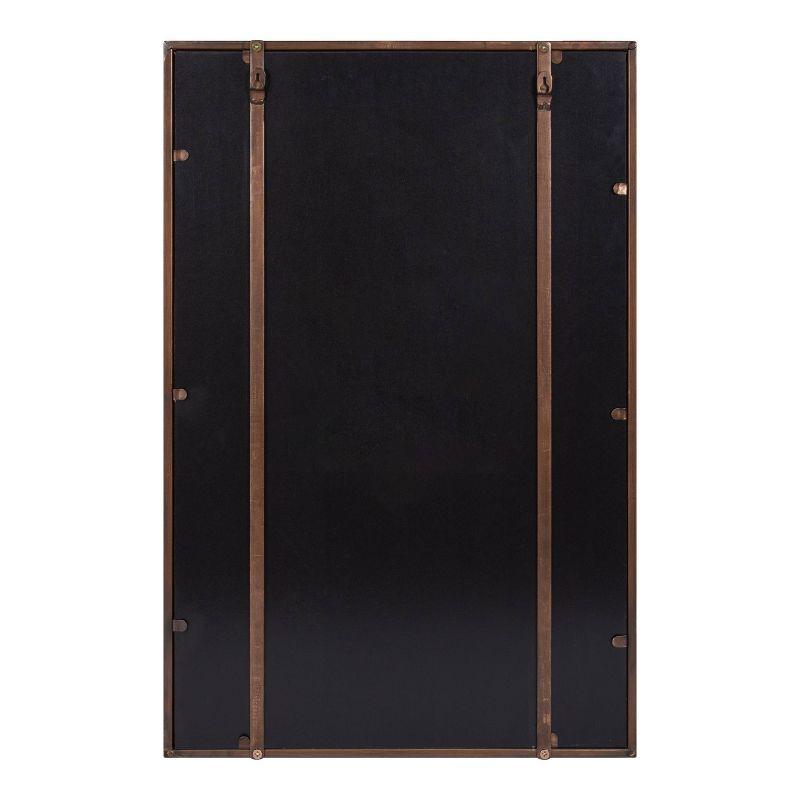 20" x 30" Jackson Metal Framed Decorative Wall Mirror with Shelf Bronze - Kate & Laurel All Things Decor: Modern Rectangle