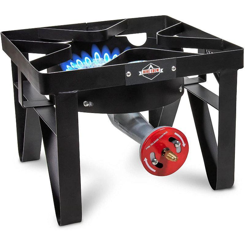 Hike Crew Black Cast Iron Single Burner Portable Gas Stove