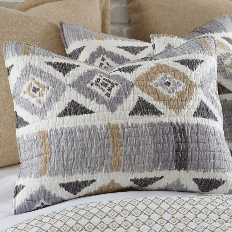 Santa Fe Gray and Tan Cotton Reversible King Quilt