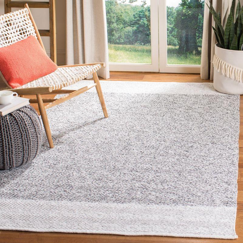 Nantucket NAN148 Hand Loomed Indoor Accent Rug - Ivory/Charcoal - 3'x5' - Safavieh