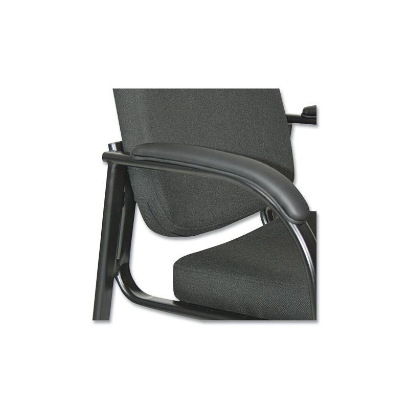 Alera Alera Genaro Series Fabric Half-Back Sled Base Guest Chair, 25" x 24.80" x 33.66", Black Seat, Black Back, Black Base