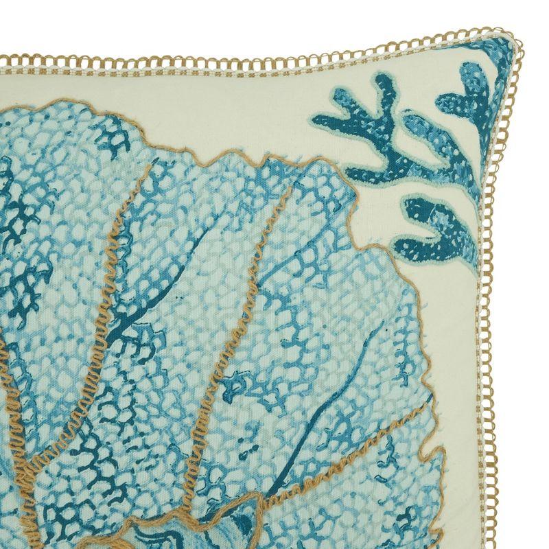 Saro Harbor Collection Cotton Throw Pillow