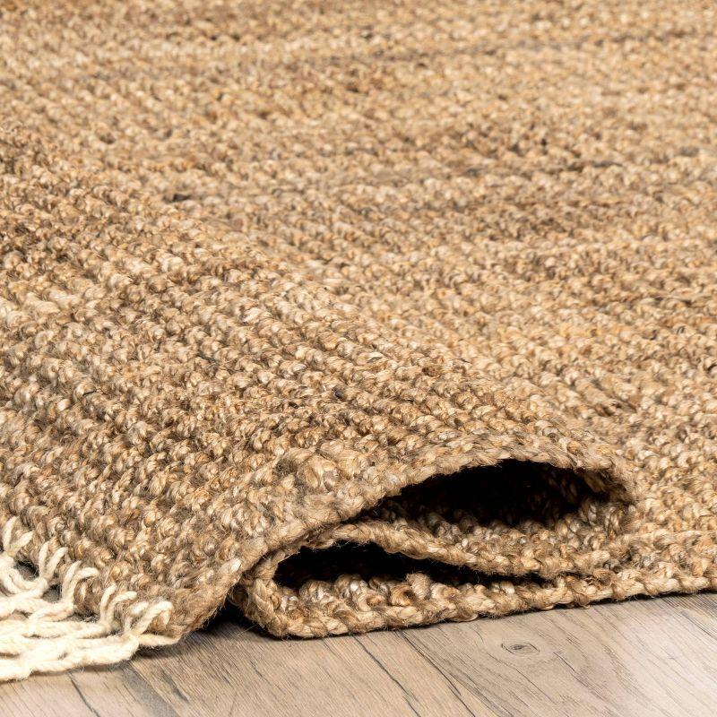 3'x5' Jute Hand Woven Raleigh Area Rug Natural - nuLOOM: Rectangle, Medium Pile, Contemporary, Indoor Use