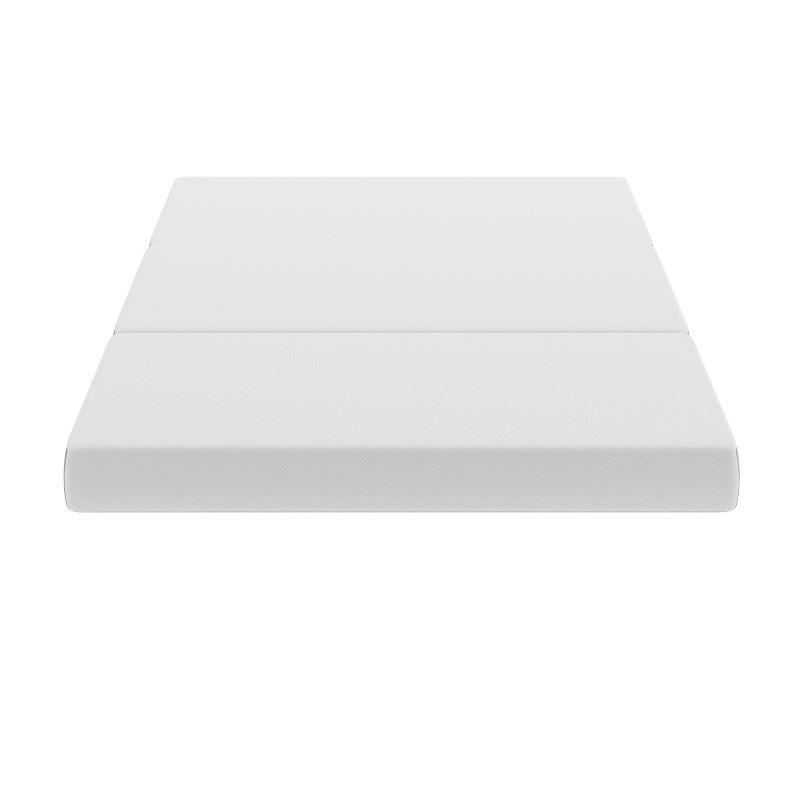 Flash Furniture Cloud Portable Tri-Fold 4" Cooling Memory Foam Twin Mattress in a Box with Removable Washable Cover