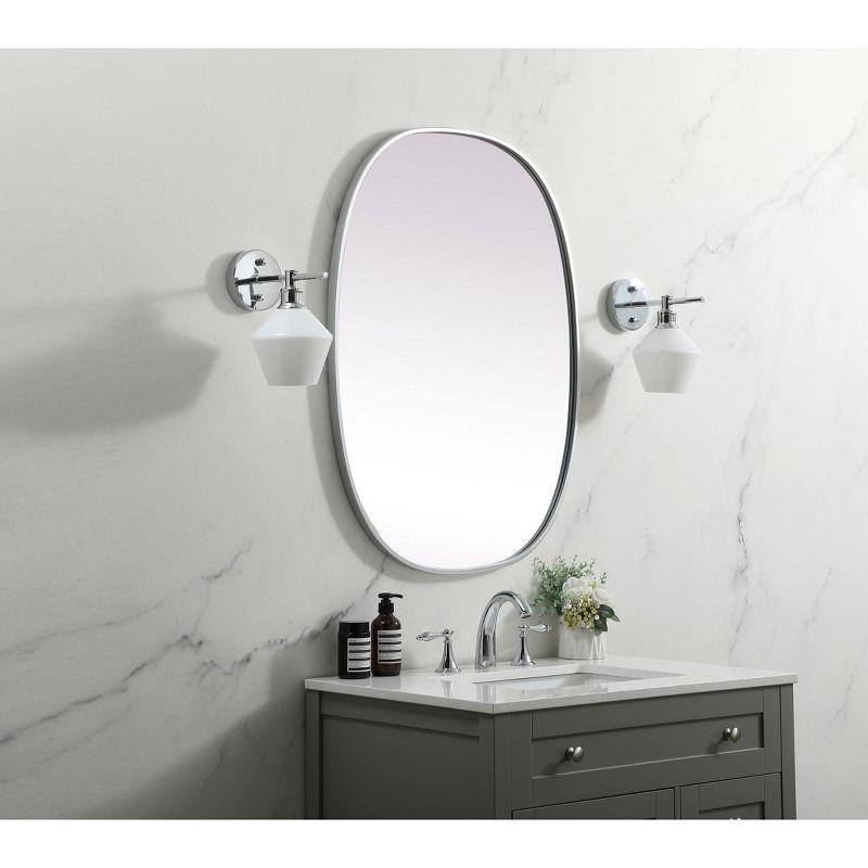 Sabine Metal Curved Oval Wall Mirror