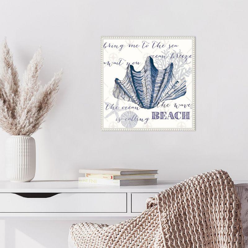 Amanti Art Indigo Ocean Treasures IV by Gina Ritter Canvas Wall Art Print Framed 16 x 16-in.