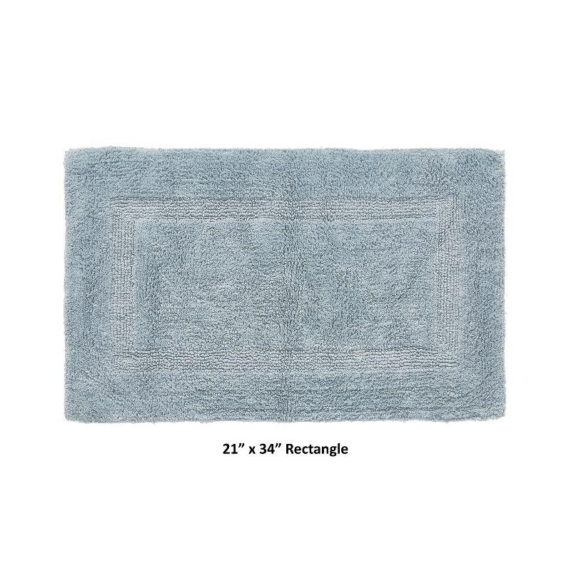 Better Trends Lux 100% Cotton Tufted Solid Reversible Bath Rug 21" x 34" Rectangle - Blue