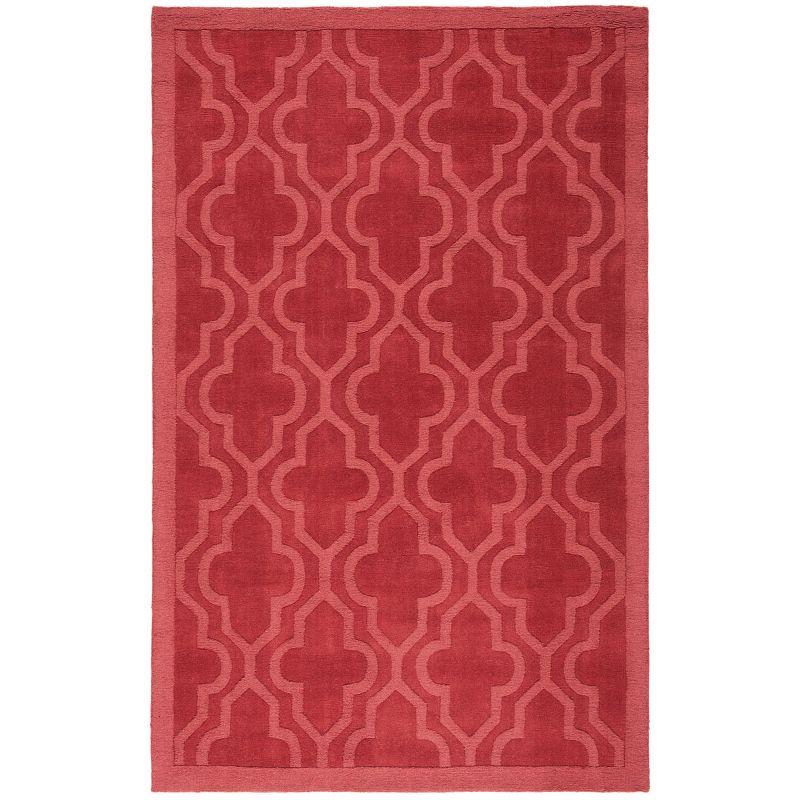 Rust Red Hand-Tufted Wool Rectangular Area Rug