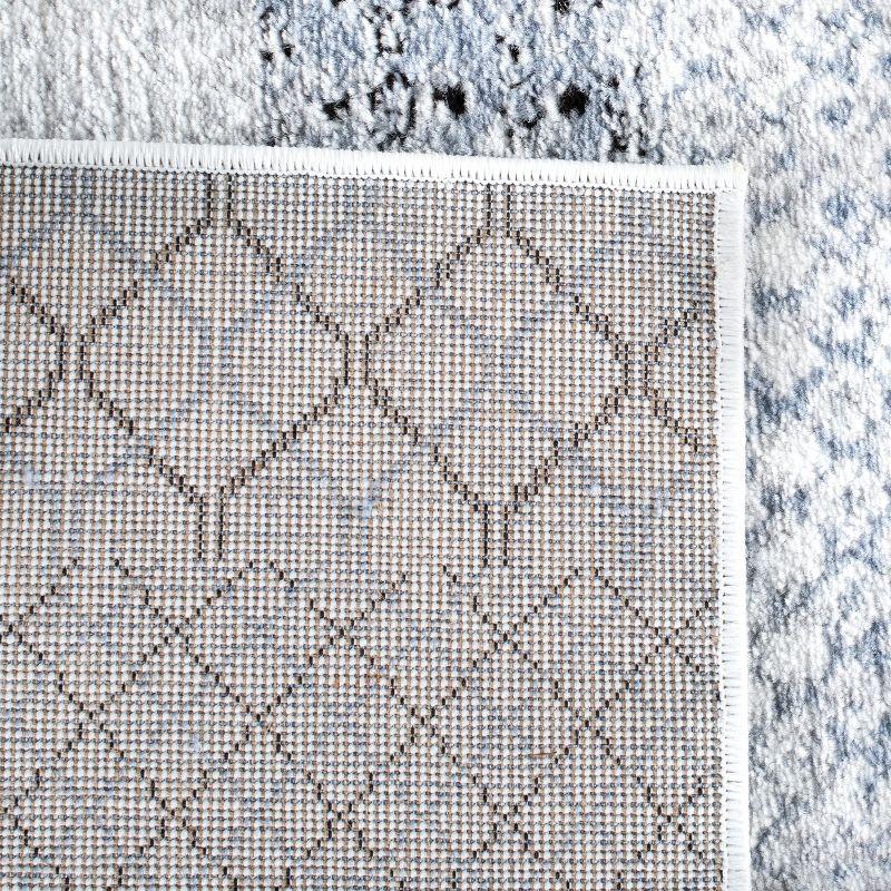 Mistana™ Adames Geometric Gray/Light Blue Area Rug