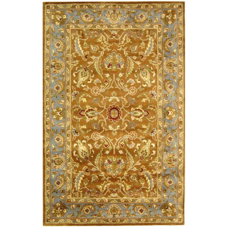 Heritage HG812 Hand Tufted Area Rug - Brown/Blue - 5'x8' - Safavieh.