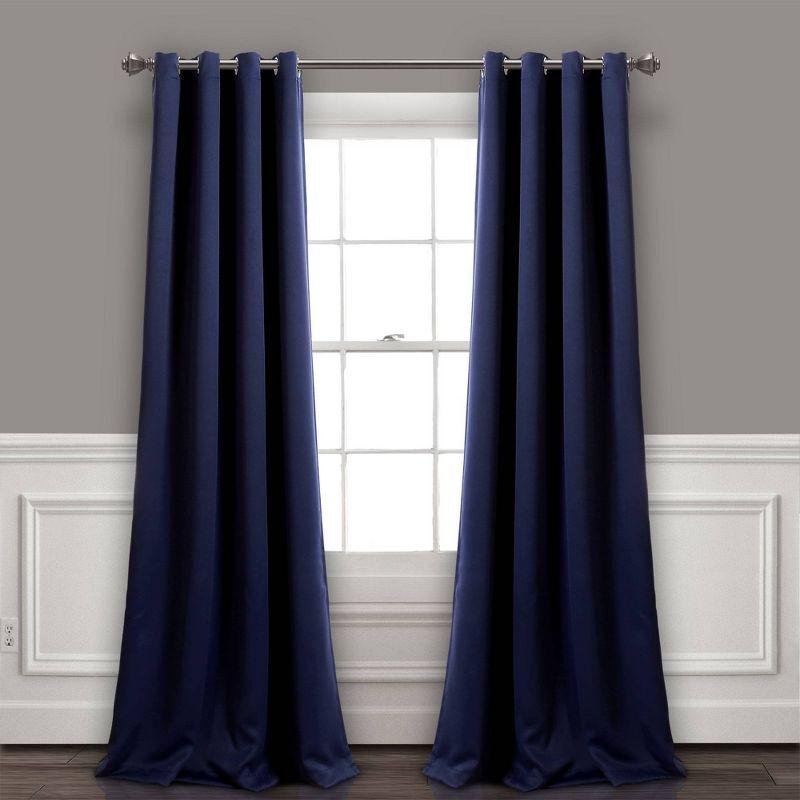 Insulated Polyester Blackout Curtain Pair