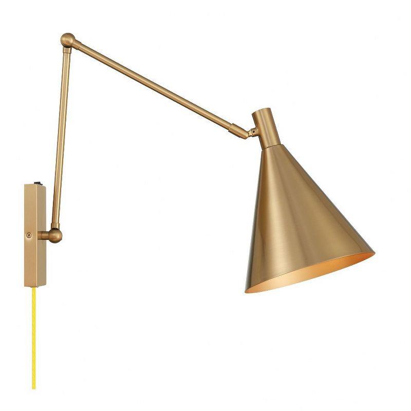 Pharos 1-Light Adjustable Wall Sconce in Noble Brass by Breegan Jane