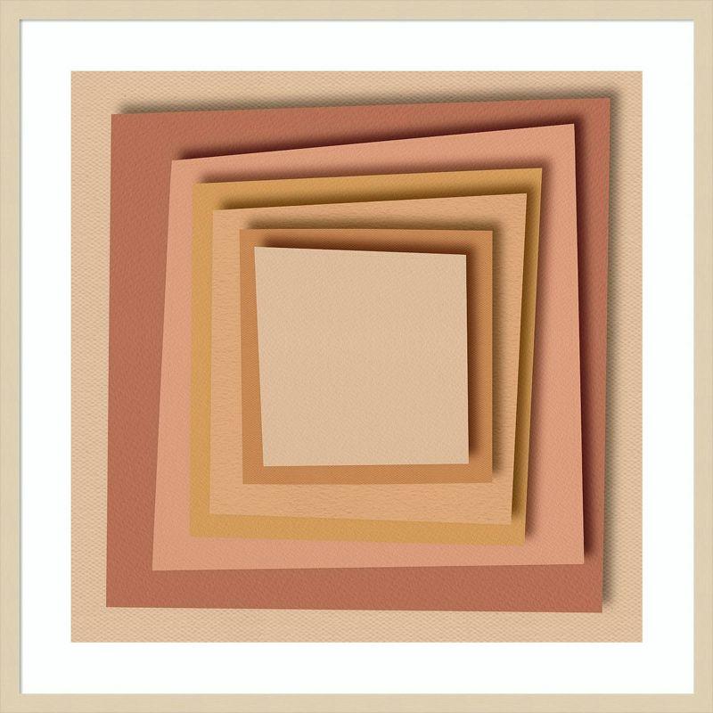 Svelte Natural Abstract Geometric Framed Wall Art Print