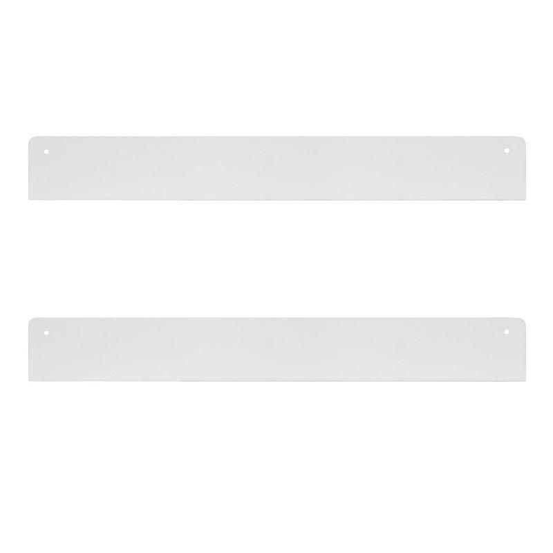 24" x 3" Mezzo Modern Metal Ledge Shelf Set White - Kate & Laurel All Things Decor