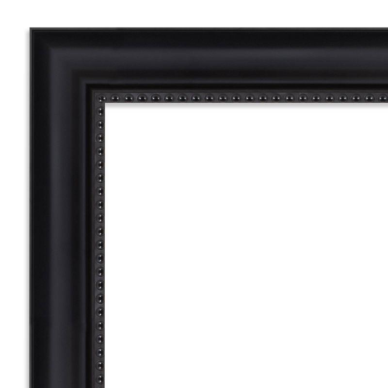 Astor Black Satin Beaded 41x29 Bathroom Vanity Wall Mirror