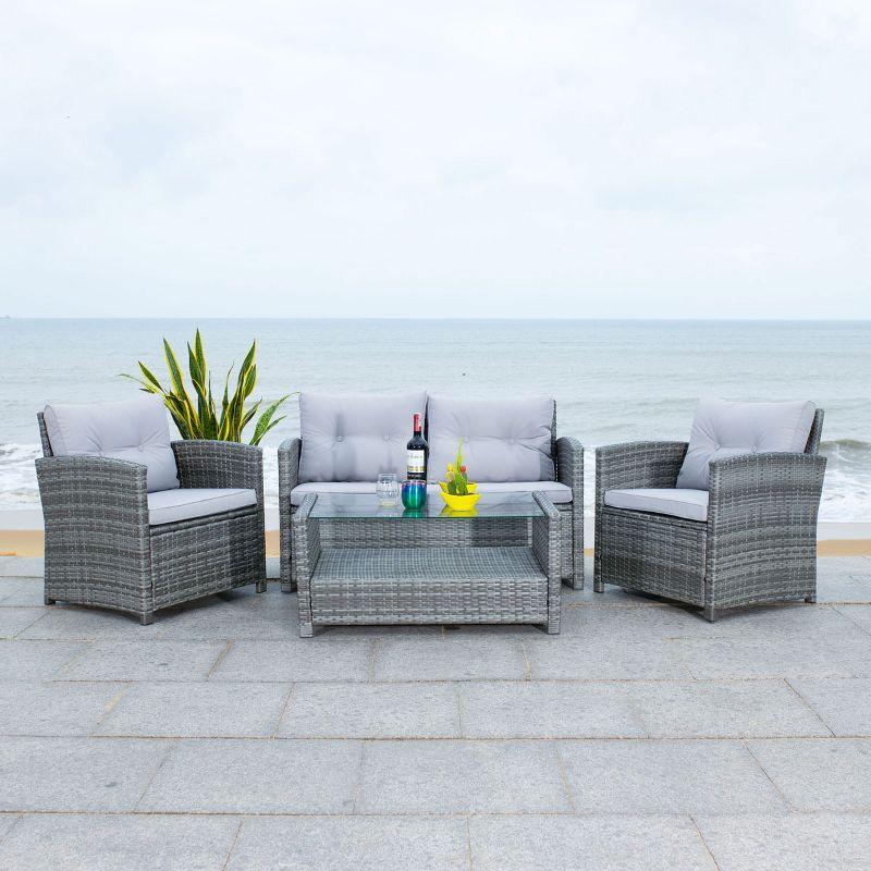 Vellor 4 Piece Patio Outdoor Living Set  - Safavieh