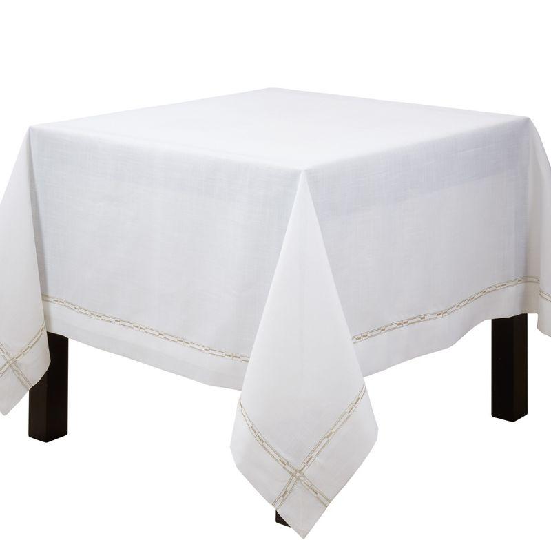 Saro Lifestyle Luxurious Tablecloth with Intricate Embroidery