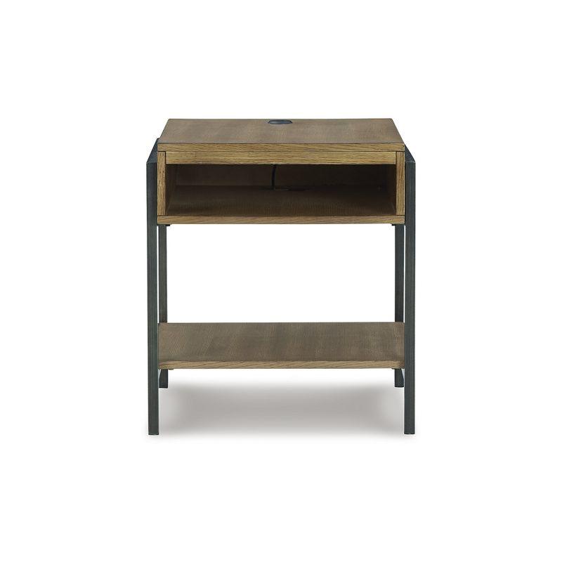 Signature Design by Ashley Contemporary Fridley End Table  Brown/Black