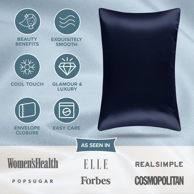 Bare Home Soft Poly Satin Pillowcase Set