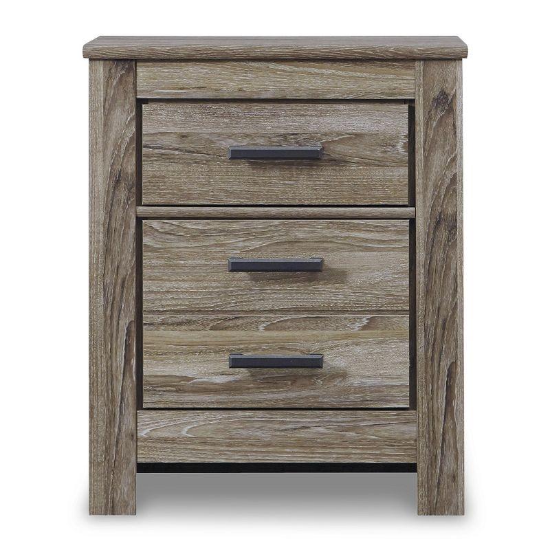 Signature Design by Ashley Casual Zelen 2 Drawer Nightstand, Warm Gray