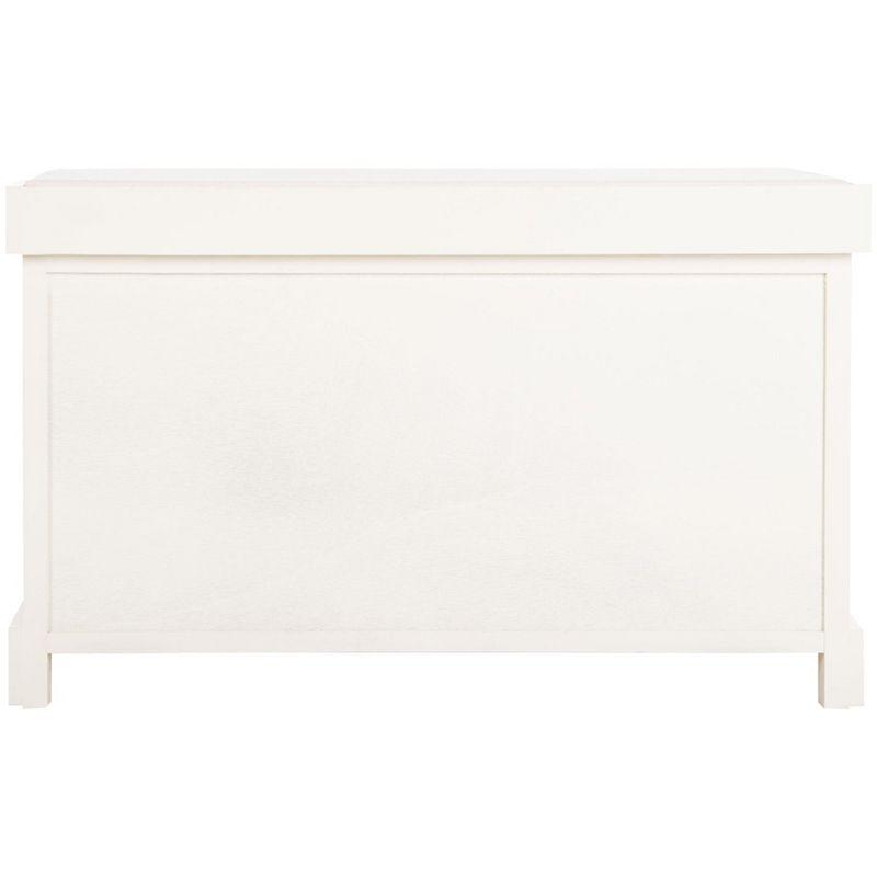 Freddy Wicker Storage Bench - AMH5736 - Vintage White - Safavieh