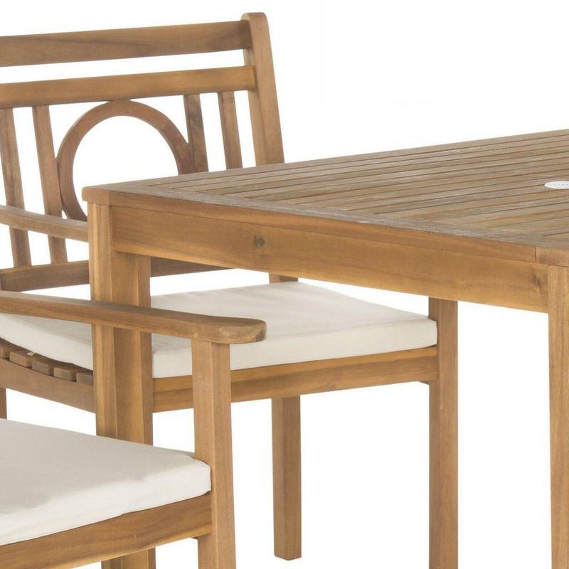 Montclair 4 Person Brown Acacia Casual Square Dining Set