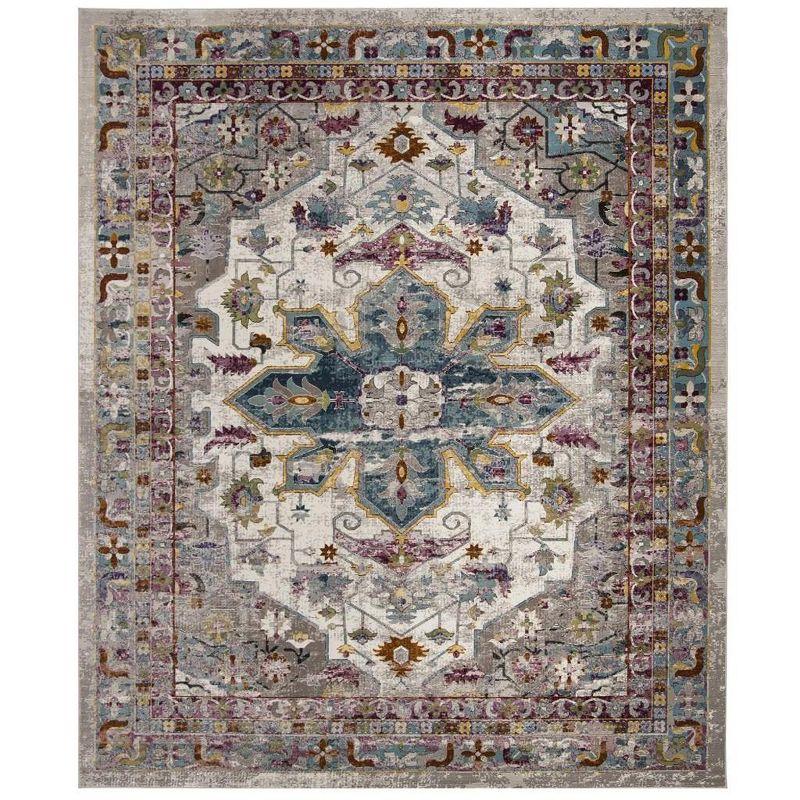 Aria ARA160 Power Loomed Area Rug - Cream/Multi - 8'x10' - Safavieh.