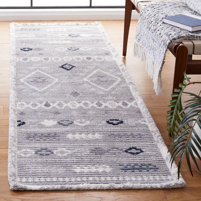 Marrakesh MRK606 Power Loomed Runner Rug - Gray/Light Gray - 2'2"x8' - Safavieh.