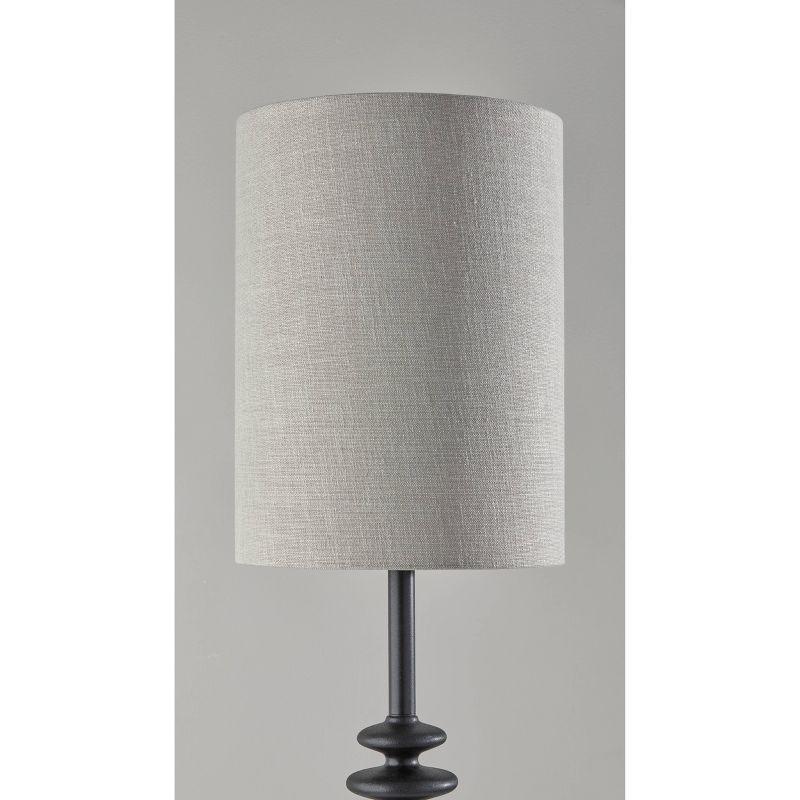 Beatrice Floor Lamp Black - Adesso: Contemporary Design, 68" Tall, Rotary Switch