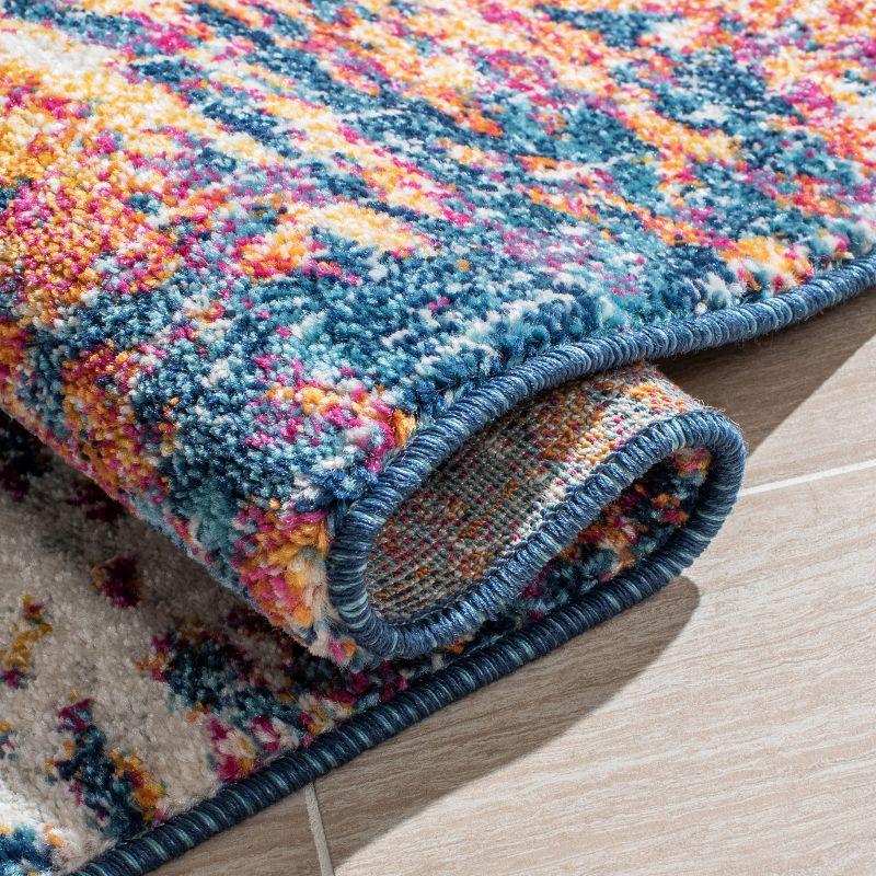 Evoke EVK272 Power Loomed Indoor Area Rug - Navy/Orange - 5'3"x7'6" - Safavieh