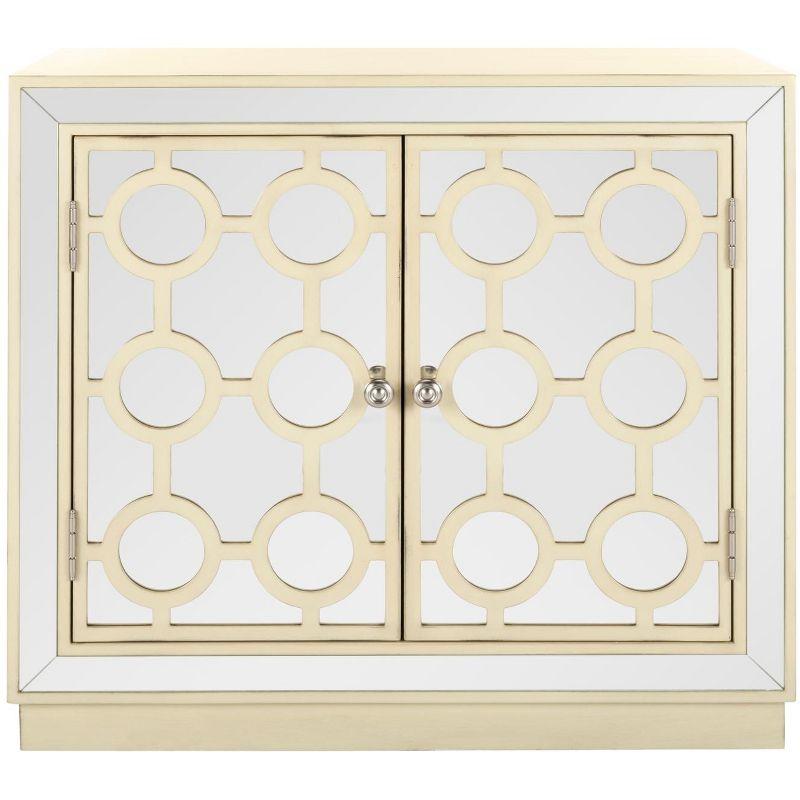 Kaia 2 Door Chest - CHS6404 - Antique Beige/Mirror - Safavieh