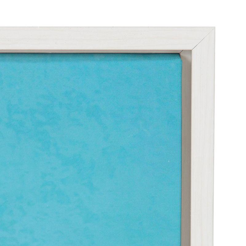 Kate & Laurel All Things Decor 23" x 33" Sylvie Postiano 7 Framed Canvas by Rachel Dowd White: Modern Vertical Wall Art, Ocean Subject