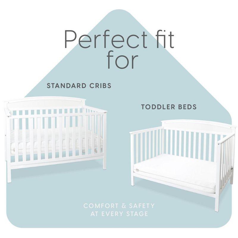 Milliard Memory Foam Dual Sided Crib and Toddler Bed Mattress with Polyester Cover