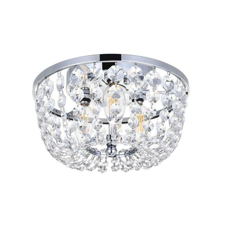 Elegant Lighting Cora 10 inch flush mount in chrome