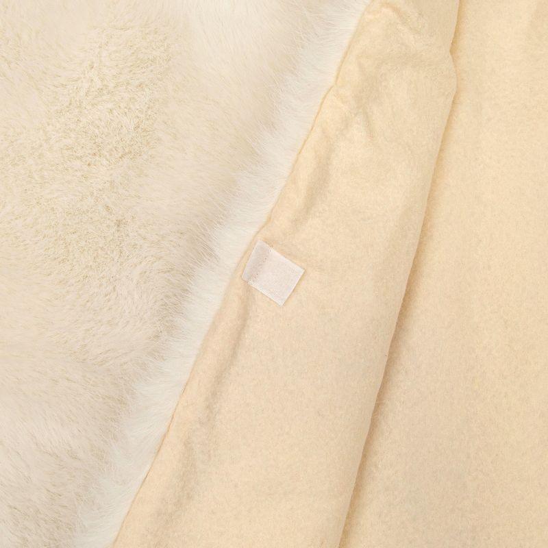 Northlight Faux Fur Christmas Tree Skirt - 72" - Cream