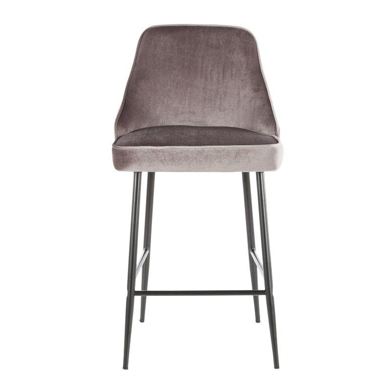 Upholstered Counter Stool with Metal Frame