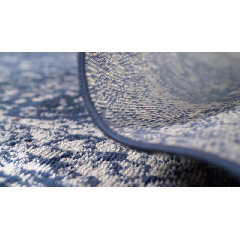4'x6' Soleiman Modern Persian Area Rug, Navy - JONATHAN Y