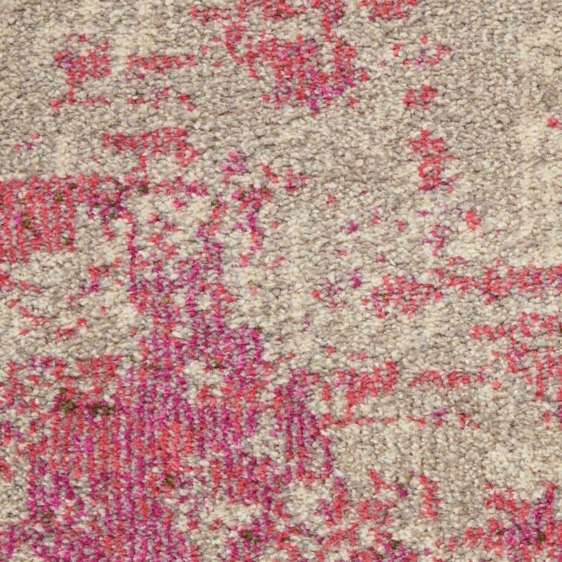 Celestial CES02 Area Rug Colorful Contemporary Abstract By Nourison Ivory/Pink 3' x 5'