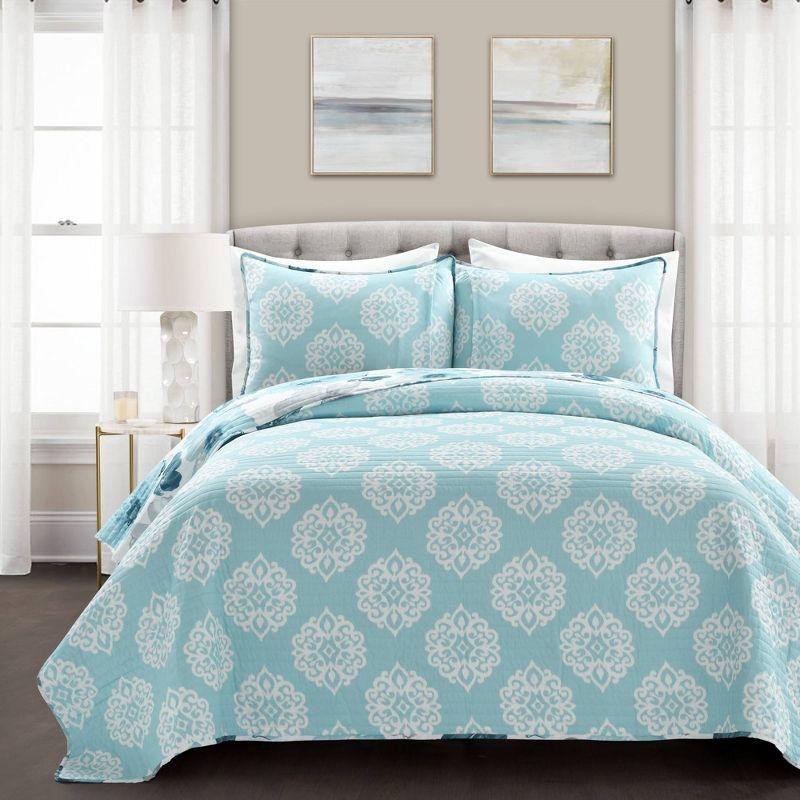 3pc Leah Quilt  Set - Lush Décor