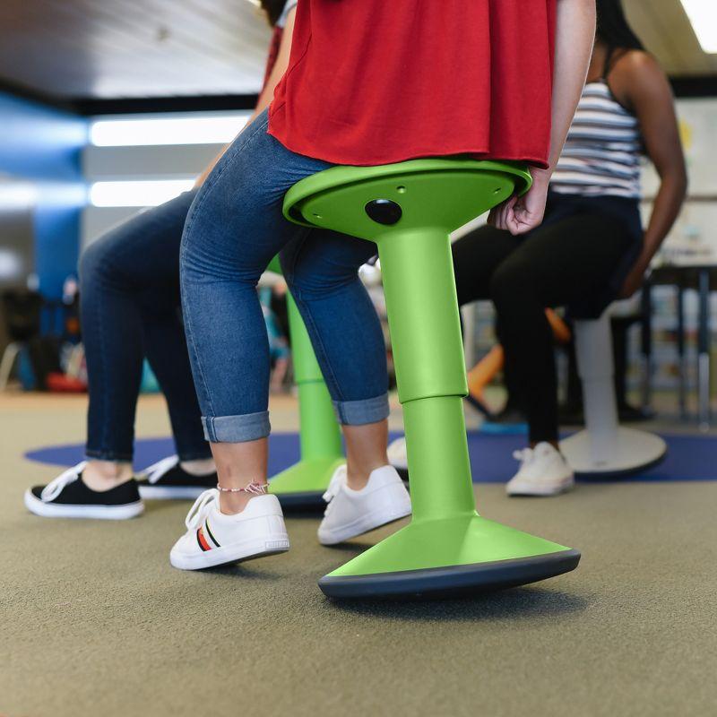 ECR4Kids SitWell Height-Adjustable Wobble Stool - Active Flexible Seating Chair for Kids and Adults - School and Office