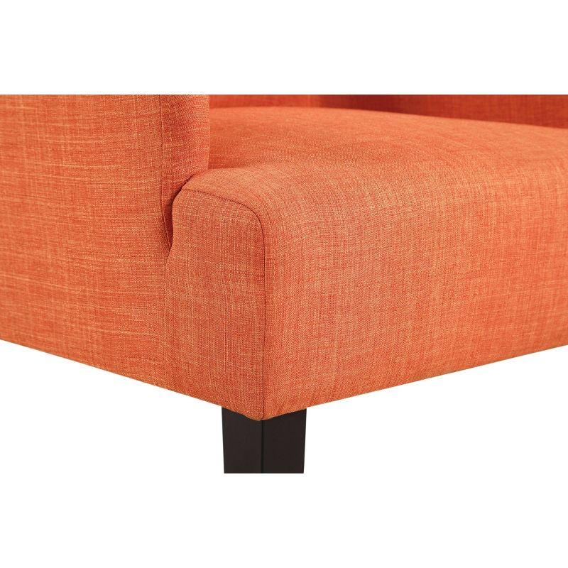 Main Street Guest Chair Tangerine - OSP Home Furnishings: Polyester Upholstery, Wood Frame, Modern Style