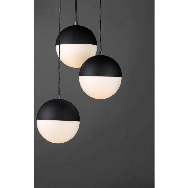 ET2 Lighting Half Moon 3 - Light Pendant in  Black