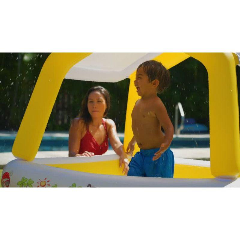 Intex 5-Foot Inflatable Ocean Scene Kids Pool with Canopy