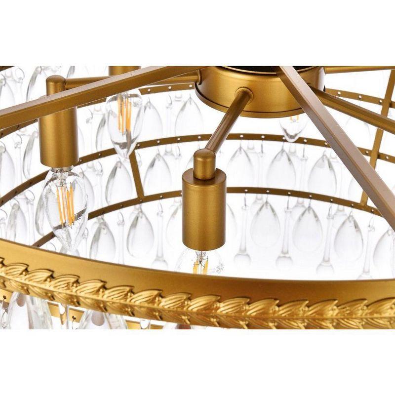 Elegant Lighting Nordic 6 - Light Chandelier in  Brass