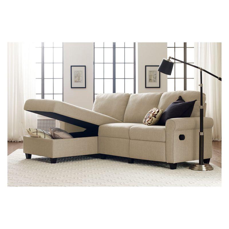 Serta Palisades Reclining Sectional Sofa with Storage Chaise