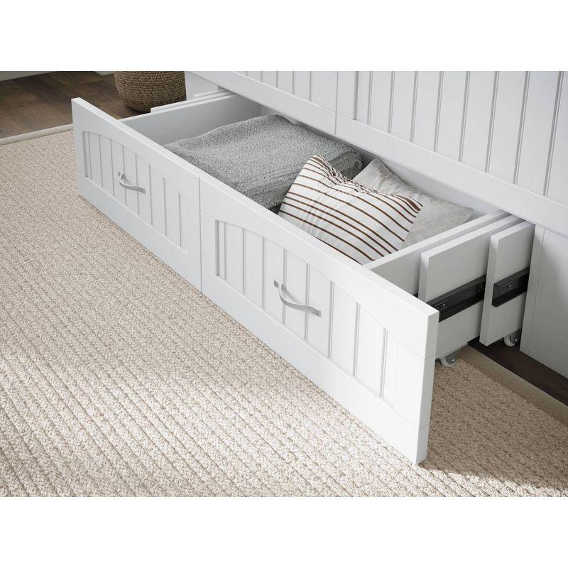 Queen Nantucket Murphy Bed Chest USB Turbo Charger White - AFI