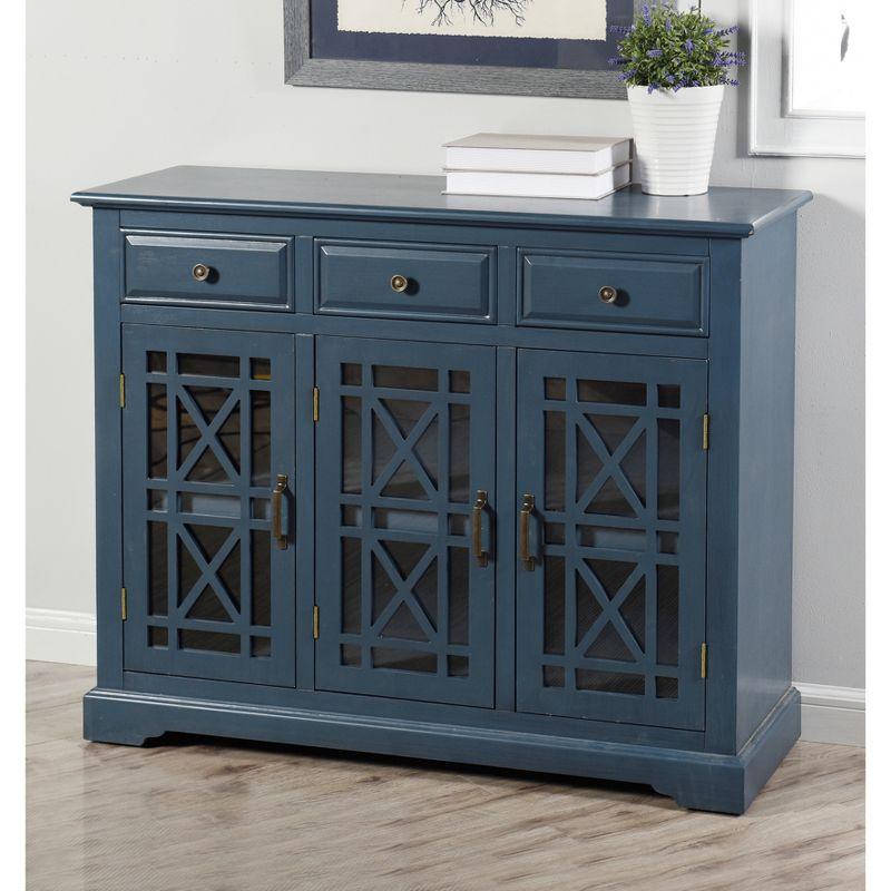 Archer Ridge 47" Navy Blue Wood Sideboard with Drawers