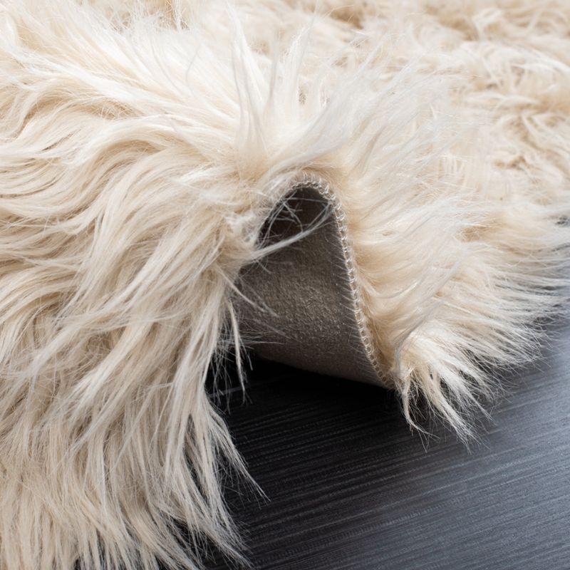 Faux Sheep Skin FSS235 Power Loomed Indoor Accent Rug - Beige - 2'x3' - Safavieh