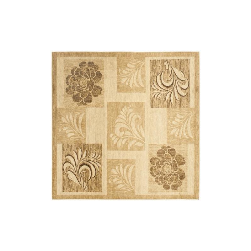Lyndhurst LNH554 Power Loomed Area Rug - Ivory/Multi - 6'7"x6'7" - Safavieh