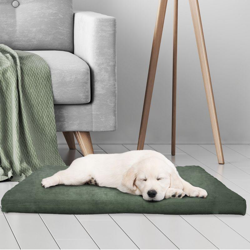 Small Forest Green Orthopedic Foam Pet Bed